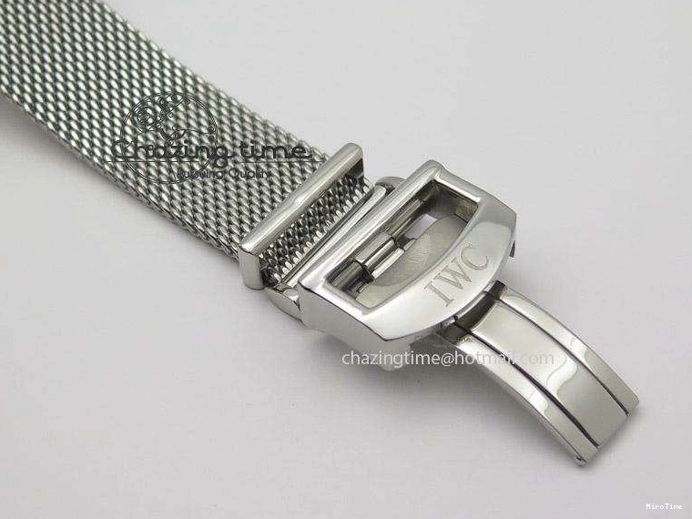 MIROTIME 1225 Portofino SCHAFFHAUSEN SS MKF 1:1 Best Edition Silver Dial Diamond On Mesh Bracelet A Lightweight 7339